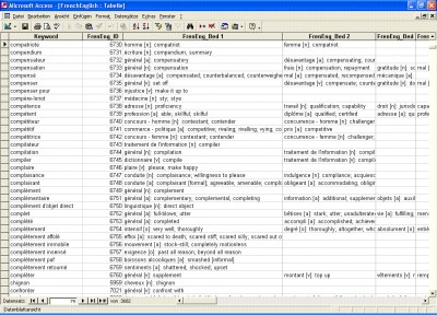 French->English Database 1.0 screenshot